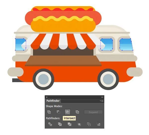 ai绘制面包车插画