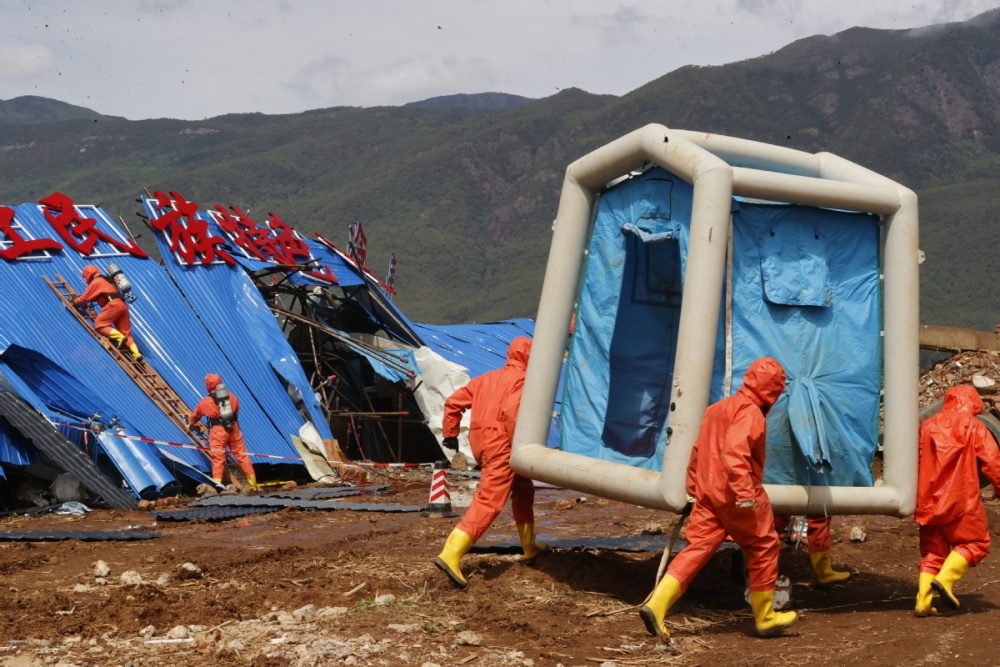"应急使命·2023"高山峡谷地区地震灾害空地一体化联合救援演习在云南