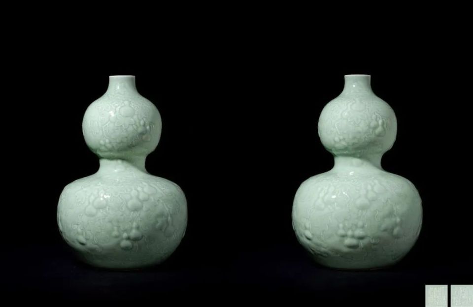 清乾隆粉青釉「千秋万代」葫芦瓶（一对）4635万港币成交！续写跨越三代