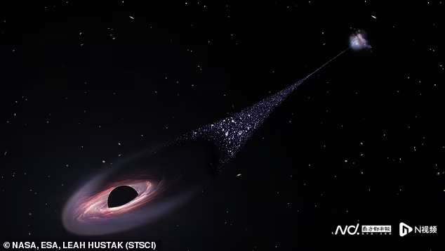 NASA：一个“逃逸”黑洞正撕裂世界，间隔地球75亿光年