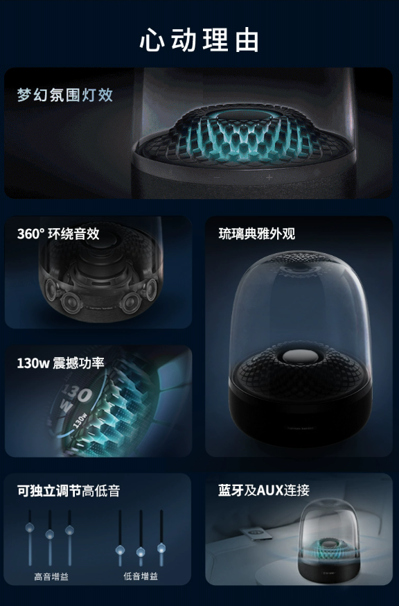 2199元 哈曼卡顿推出音乐琉璃4代音箱:6 1环绕音效_腾讯新闻