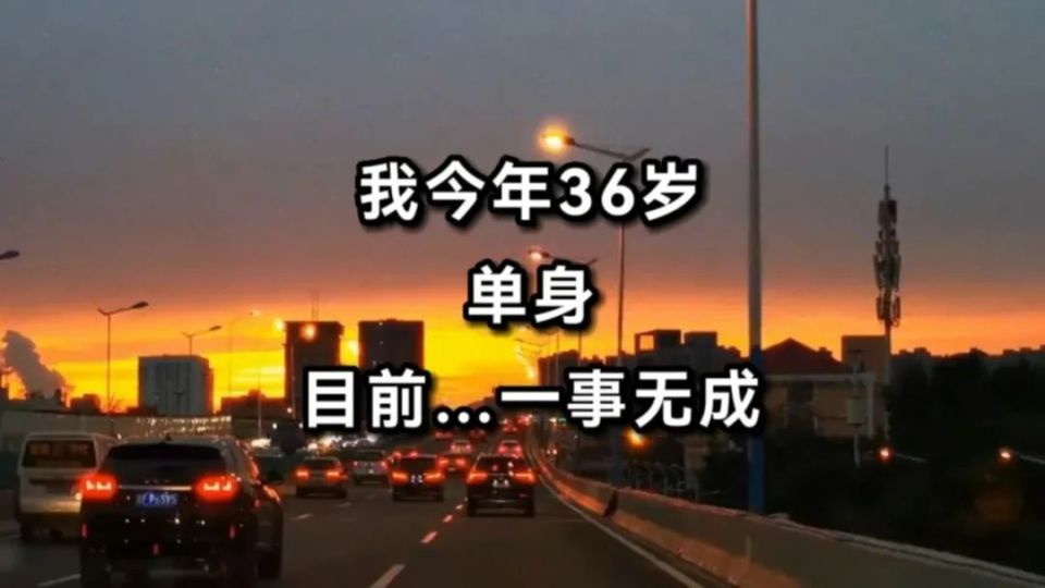我今年36岁,单身,目前.一事无成!