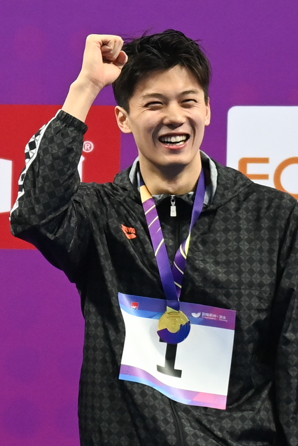 (体育)游泳——全国冠军赛:汪顺夺得男子200米个人混合泳冠军