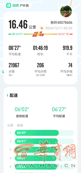 西安76岁的半马跑者：70岁开始不算太晚 今年已跑了3432公里