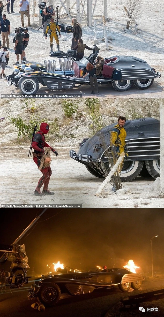 片场照这辆老爷车构造与电影《美国队长1》"红骷髅"的座驾十分类似!