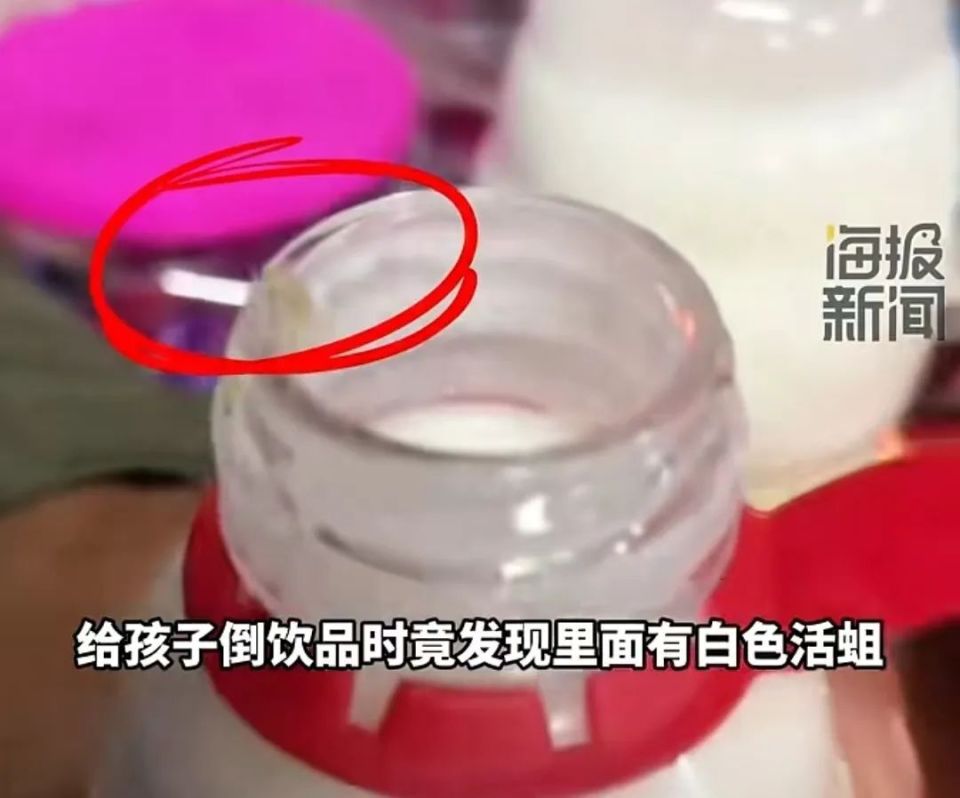喝娃哈哈竟喝出白色活蛆？这究竟是咋回事