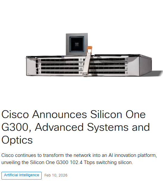 2026年2月思科新推芯片和路由器，对标产品怎么样？