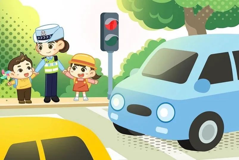 请家长教育孩子严格遵守道路交通规则,在道路上行走,要走人行道;没有