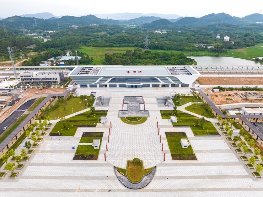 广汕高铁探营博罗站阴阳相生波光动一县三座高铁站