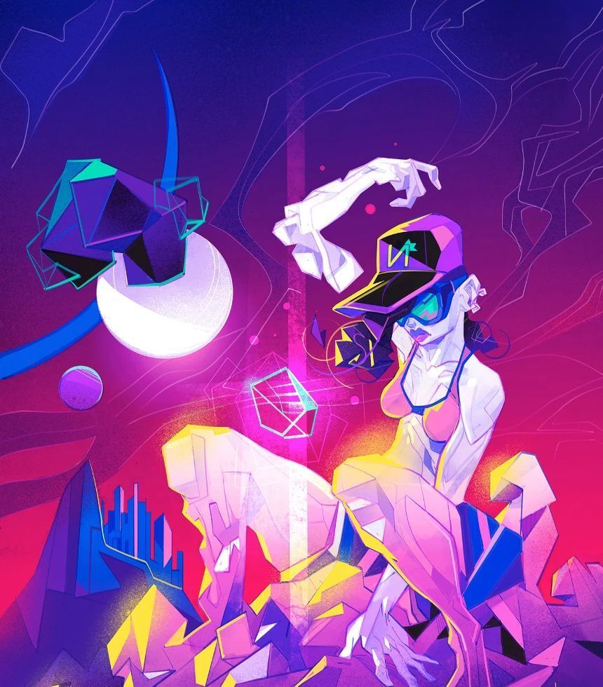 动感人物插画设计