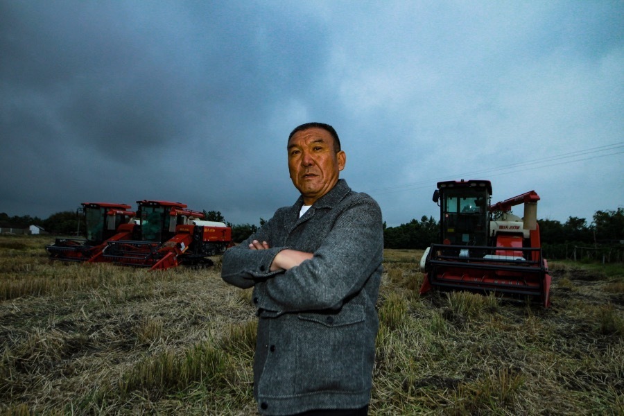 联合收割机上的新麦客