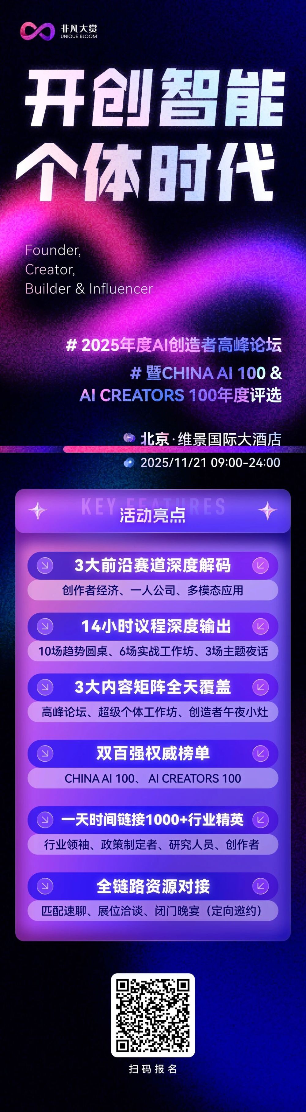 报名开启｜2025年度AI创造者高峰论坛暨CHINA AI 100 & AI Creators 100 年度评选 · 原文图片 1