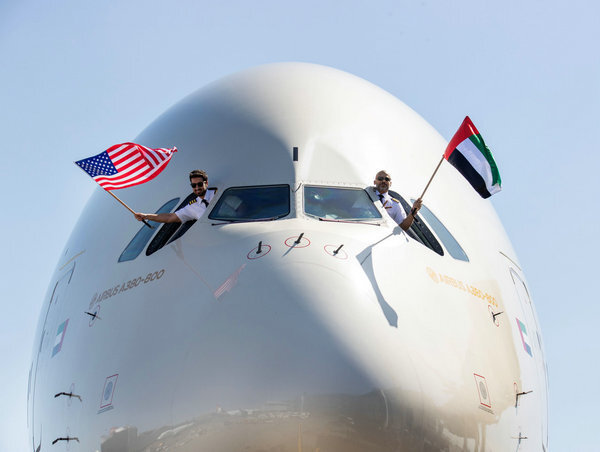 阿提哈德航空a380首航纽约 尽显空中奢华