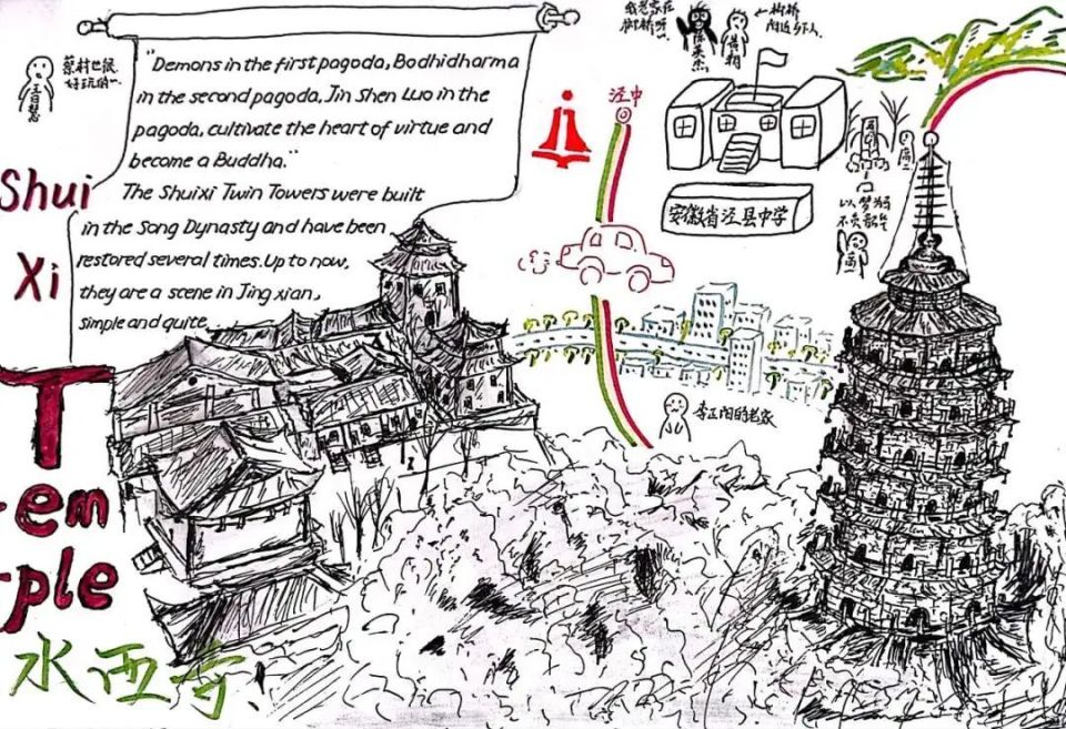 春游江淮 | 泾川学子手绘泾县,用英语推介家乡!