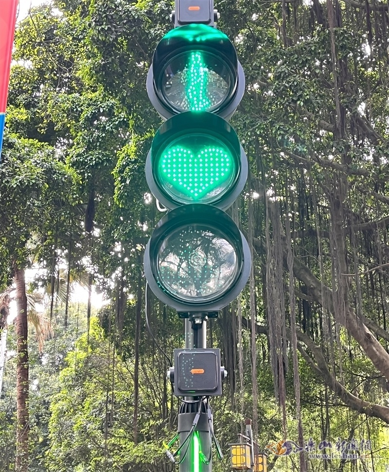 乐山街头的"爱心红绿灯"你发现了吗?