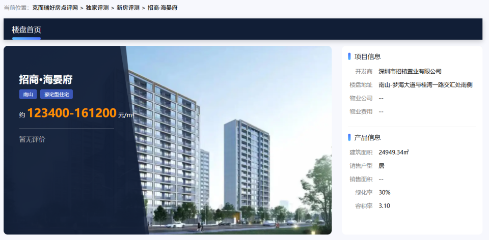 前海地王旁再挂低密度宅地，招商海晏府产品力如何？_腾讯新闻