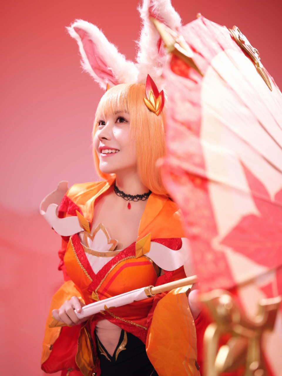 赖美云cos公孙离,颜美腰细,兔耳朵巨可爱,可以和赵丽颖pk了