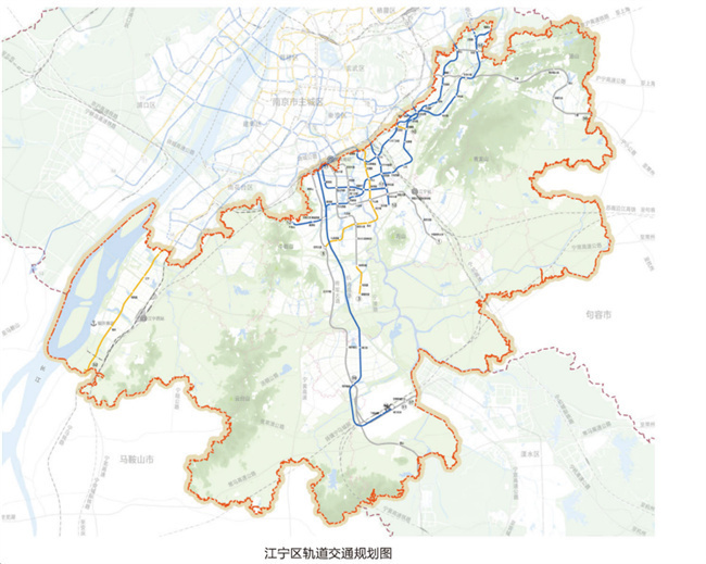 南京江宁2035年常住人口295万,未来建8条市域(郊)铁路,9条城区干线