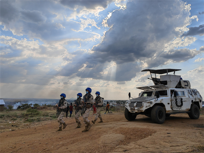中国第九批赴南苏丹朱巴维和步兵营刘老庄连举行建连80周年庆祝活动
