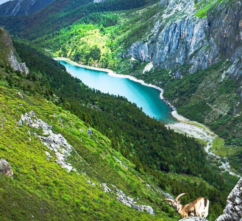 巴姆七湖景区景区位于乡城县城以东的群山之中主要景观由高山冰斗湖泊