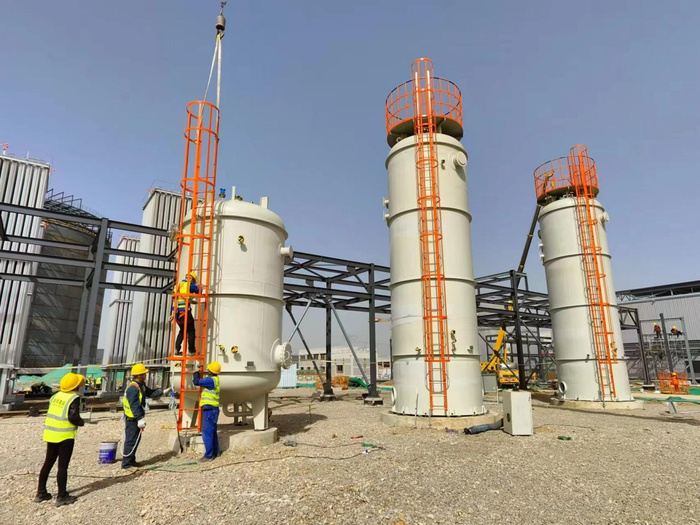 山东港华安子坡lng储配站项目3万立方lng储罐内罐圆满完成