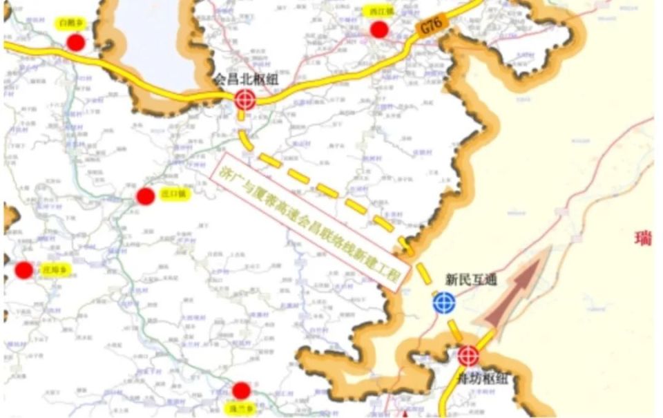 会昌联络线项目,瑞金谢坊将设立落地互通