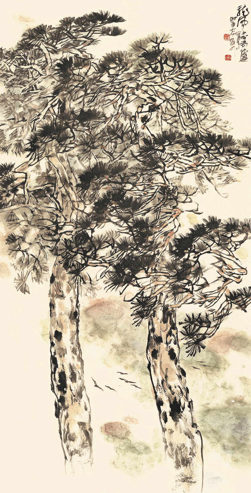 地负海涵 68×138 作品编号117《高情远志》寿比南山不老松 68×138