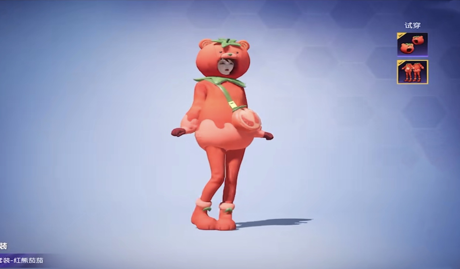 从光子的命名上不难看出,这3套衣服分别是鹅与大白菜,羊与花菜,熊与