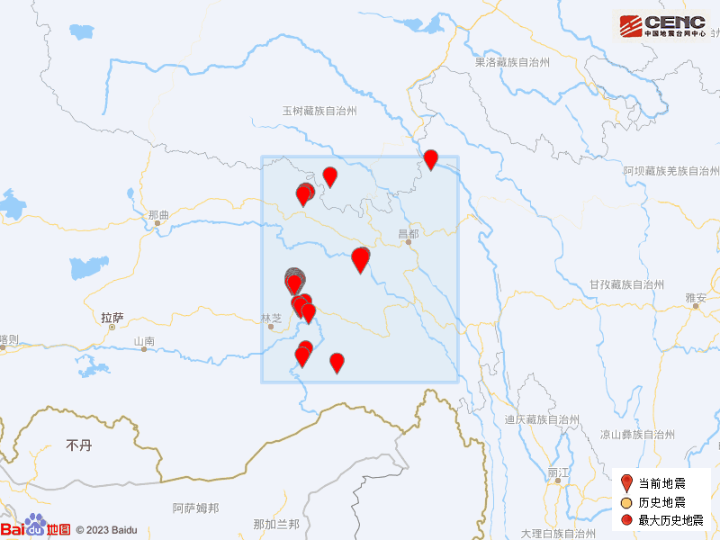 西藏昌都市洛隆縣發生31級地震