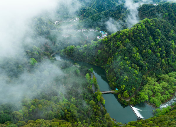 安徽池州云雾绕茶山美景入画来