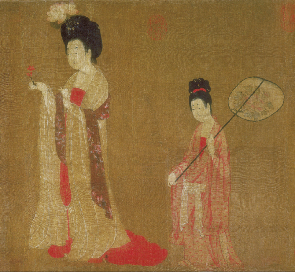 唐宫仕女图系列之三唐周昉《簪花仕女图》-腾讯新闻
