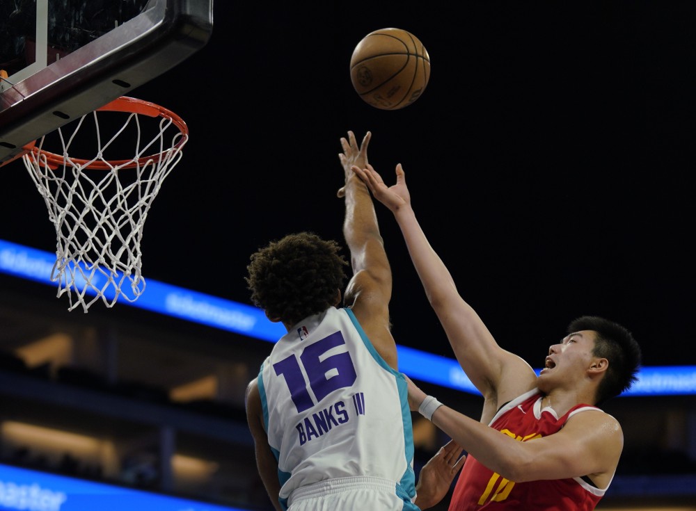 篮球——nba夏季联赛加州经典赛:中国队不敌夏洛特黄蜂队