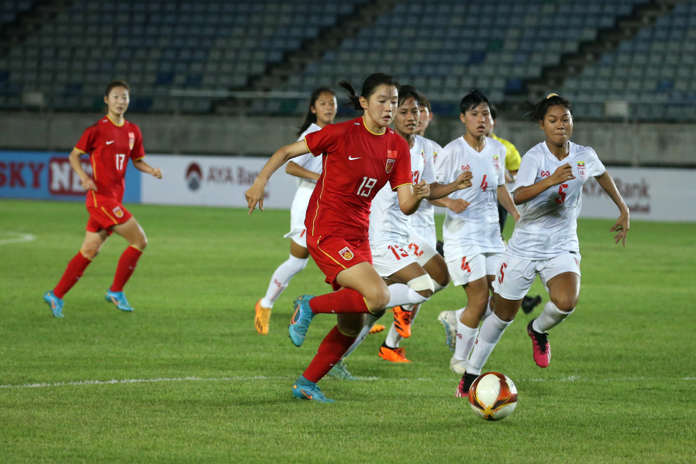 体育足球u20女足亚洲杯预选赛中国队三连胜晋级正赛