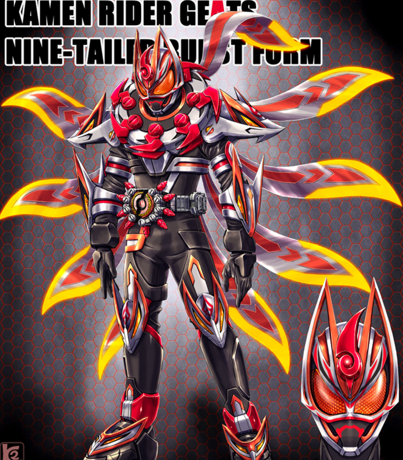 粉丝自制假面骑士极狐最终形态九尾狐元素十足毫无违和感