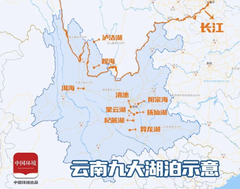图解被督察7地的重要河流及湖泊,它们与长江血脉相连