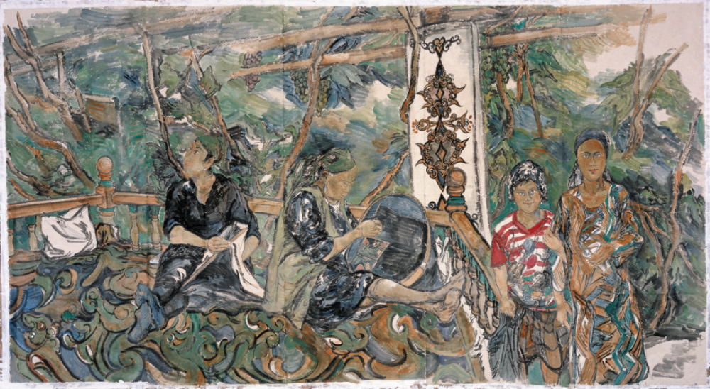 画家范扬在琴棋书画中为山河立传