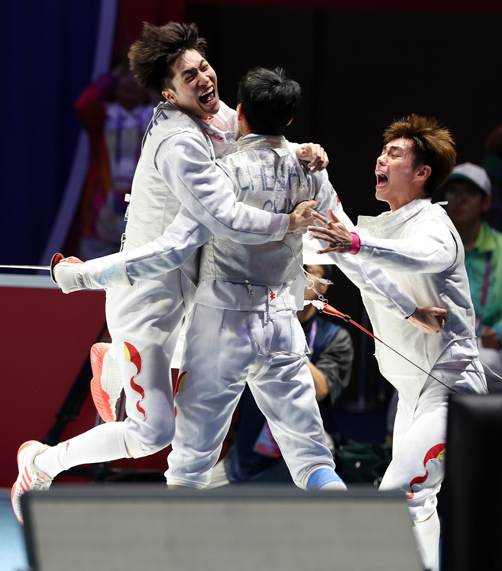 击剑——中国队晋级男子团体花剑决赛(2)_腾讯新闻
