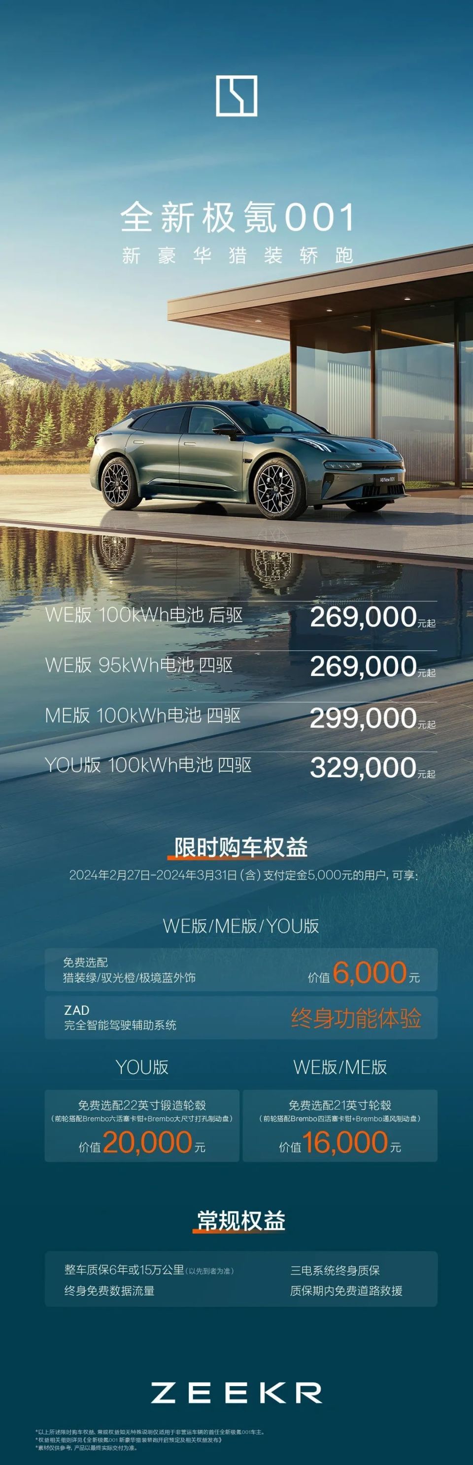 2024极氪001惊艳上市,26.9万起!