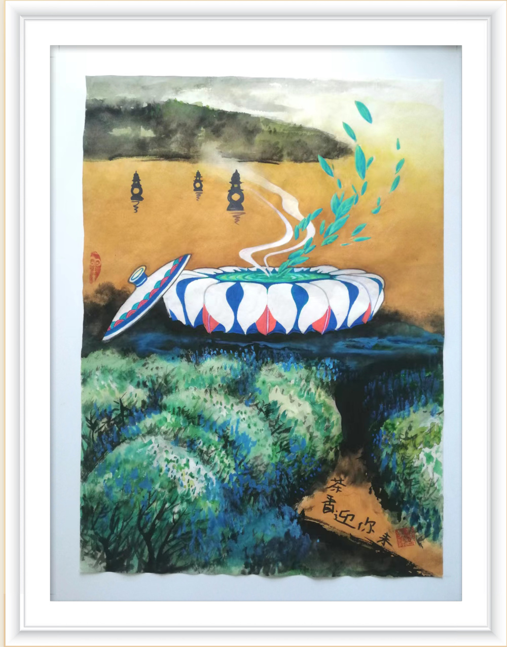 6月10日,《森林印象》——迎亚运主题绘画展在玉润钱潮府中心广场开展