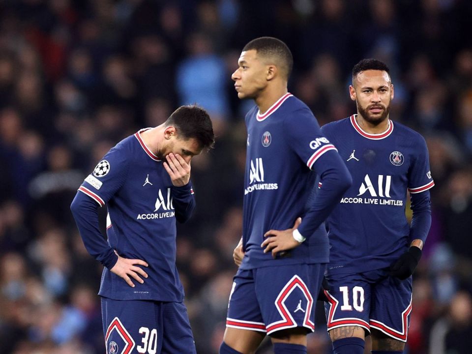 巴黎mmn时代终结两年仅3冠欧冠16强史上最失败三巨头