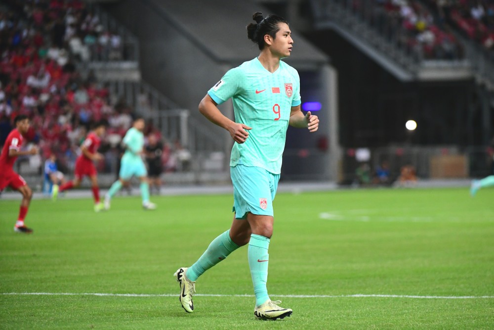 该破荒了张玉宁国家队球荒已达14场今天战新加坡再度先发