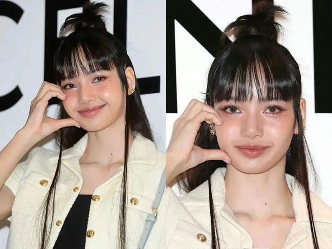 扎着哪吒丸子头,脸扑五斤腮红,lisa高奢活动造型翻车了?