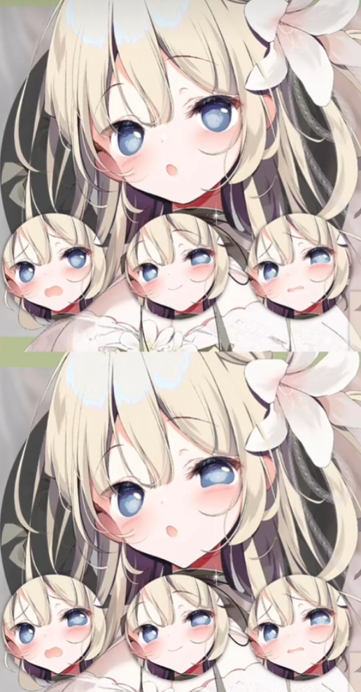 b站有人做了修改,下为改前2022年,桐叶离开商业公司开始担任自由插画