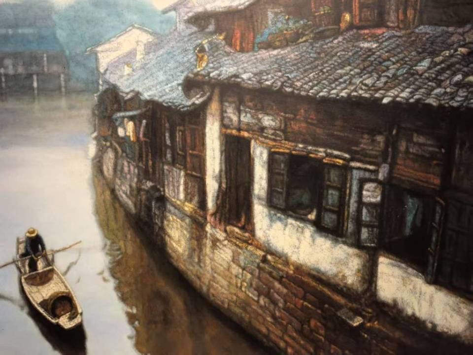 陈逸飞笔下，桥为骨水成韵的江南-腾讯新闻