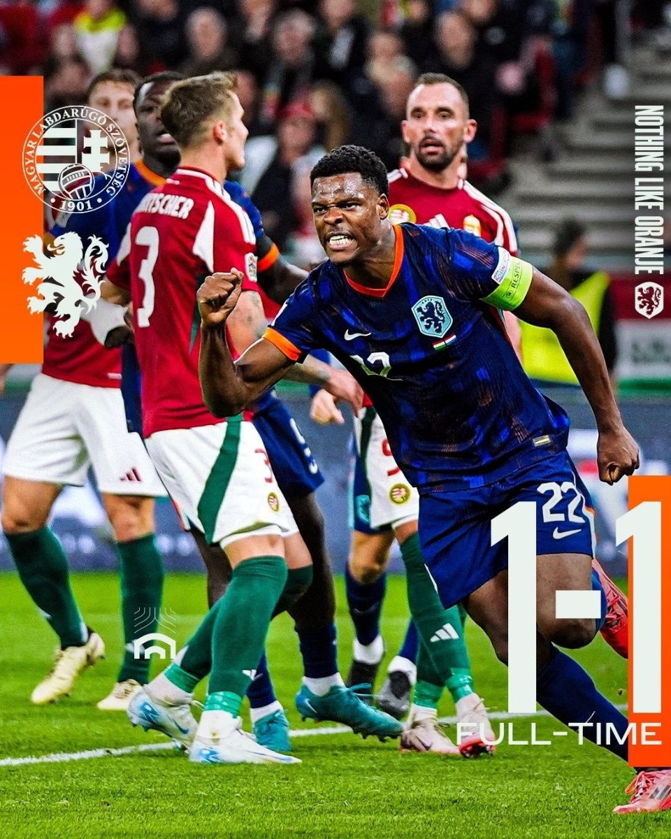1-1战平对手！荷兰对匈牙利的9连胜告终，时间跨度将近40年_腾讯新闻