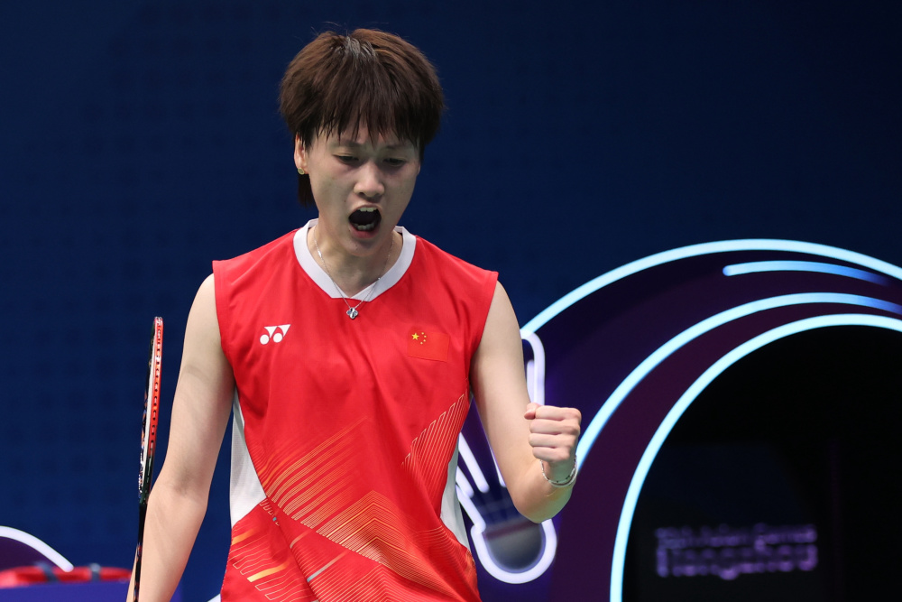 羽毛球——女子单打四分之一决赛:中国选手陈雨菲晋级(2)