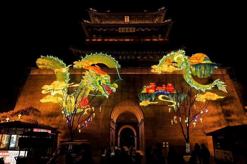 山西太原:凤舞龙城花灯会"点亮"古县城_腾讯新闻