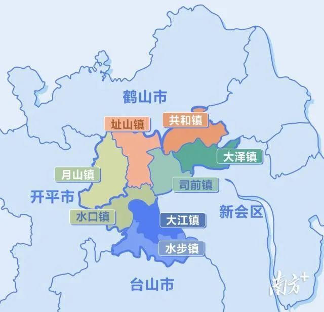台山大江镇地图图片