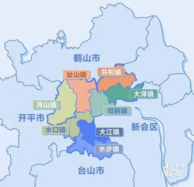 从地图上看,八镇位于江门市域的地理中心,是江门大型产业集聚区北组团