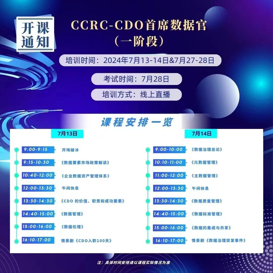 了解CCRC-CDO首席数据官在制度中的重要角色意义- 腾讯云开发者社区-腾讯云